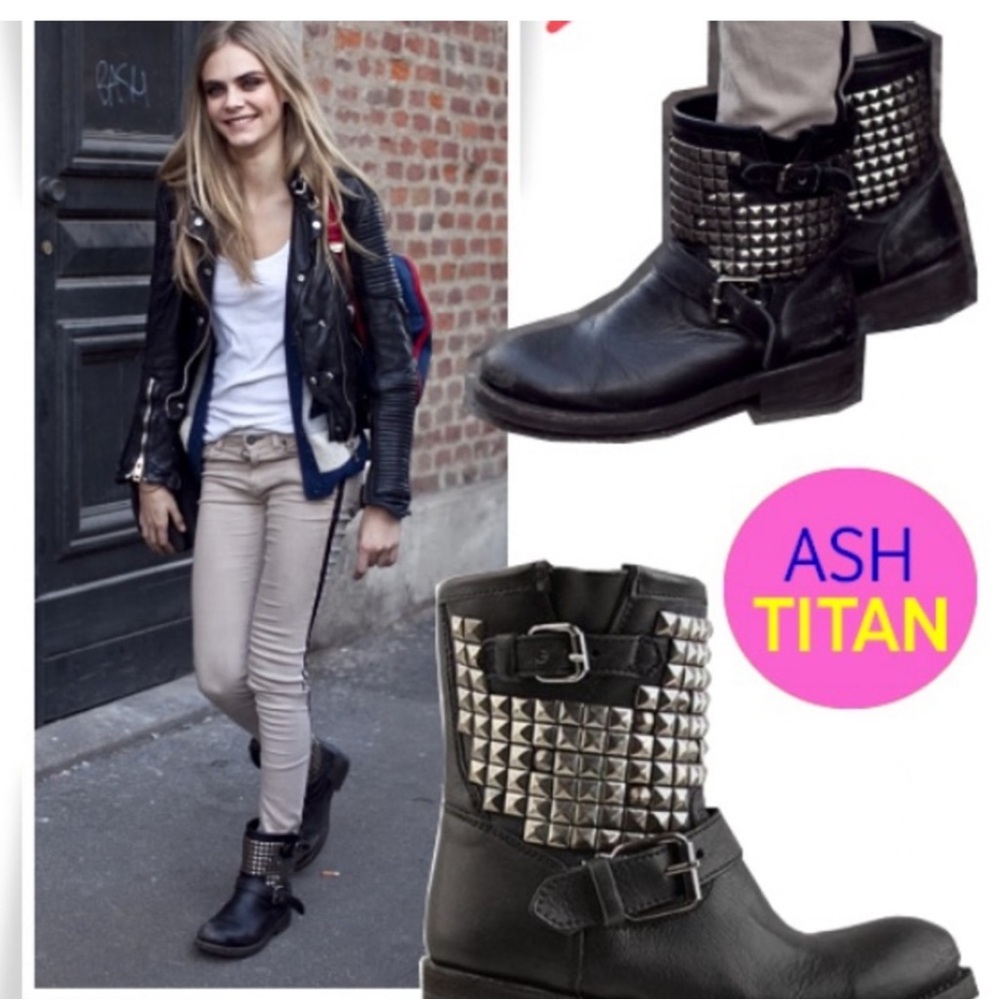 Ash studded leather boots Rare